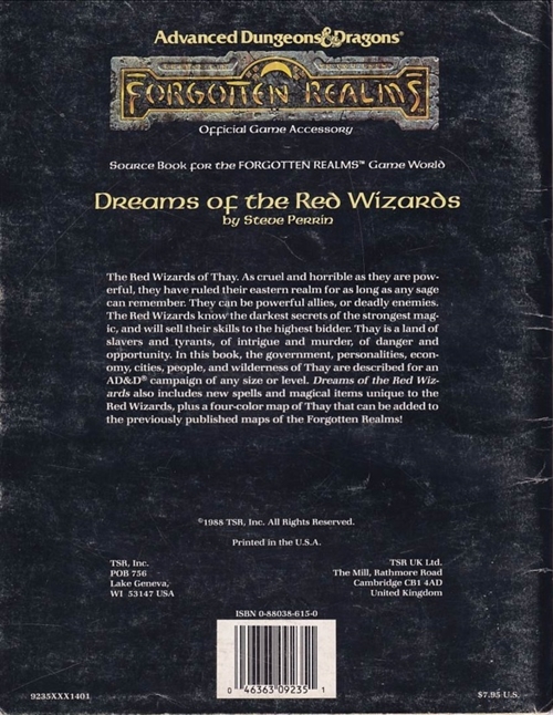  AD&D - Forgotten Realms - Dreams of the Red Wizards (B-Grade) (Genbrug)